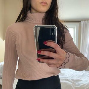 J Crew fringe detail long sleeve